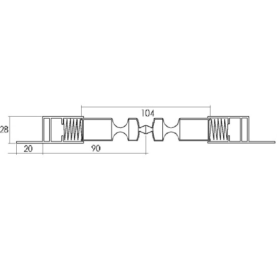 80 DUHO met 20mm flens combo geplisseerd gaas en verduisterende stof in een 28mm frame met flens (code 80)