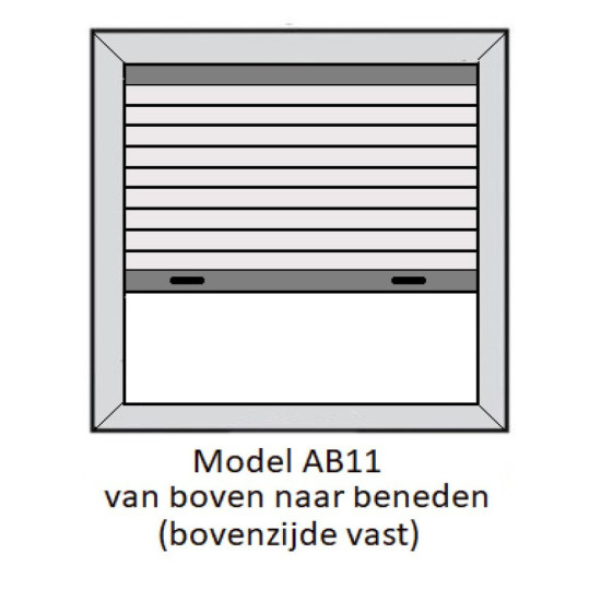 Easyfit plisségordijnen in frame type AB11