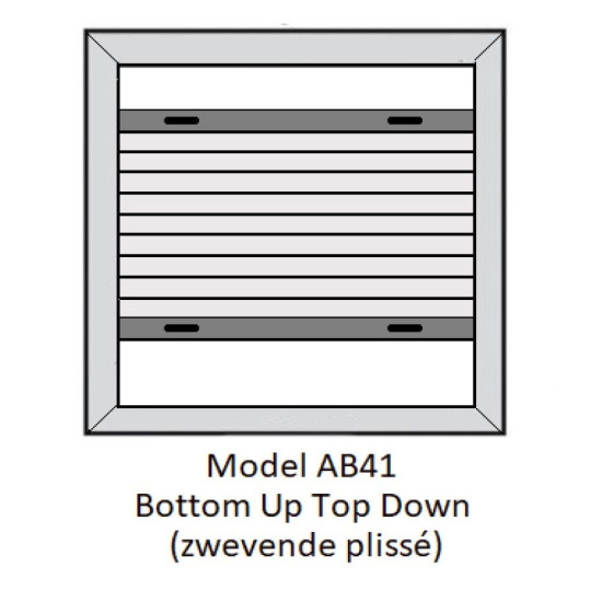 Easyfit plisségordijnen in frame type AB41